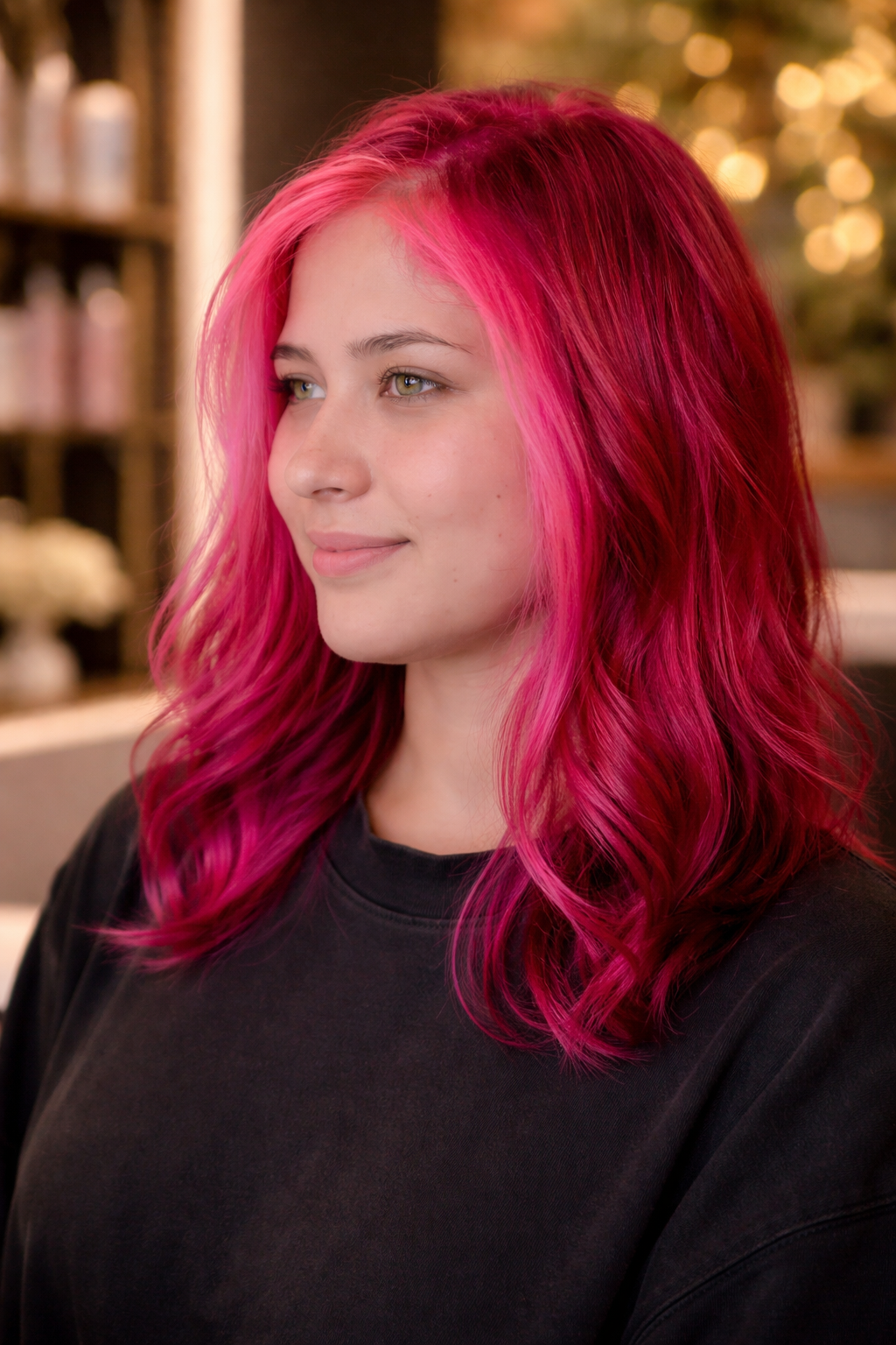 Hair color highlights service